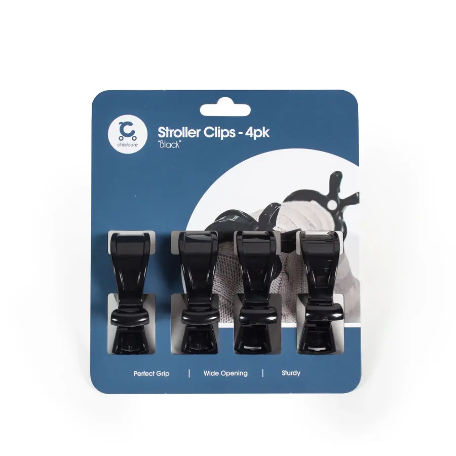 Childcare Childcare Stroller Clips - 4pk - Black