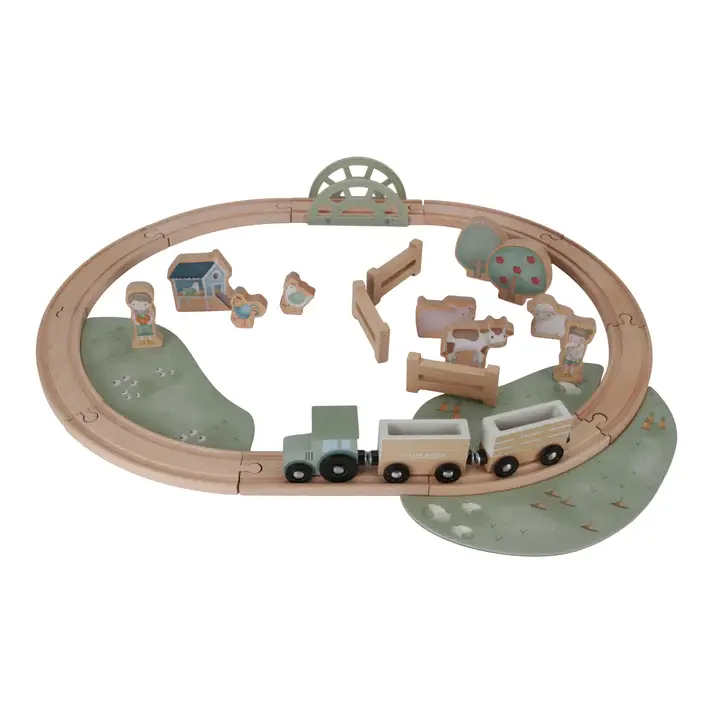 Little Dutch Little Dutch Little Farm Wooden Train Track