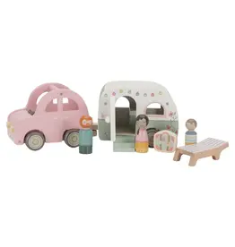 Little Dutch Little Dutch Wooden Toy Car with Caravan