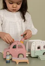 Little Dutch Little Dutch Wooden Toy Car with Caravan