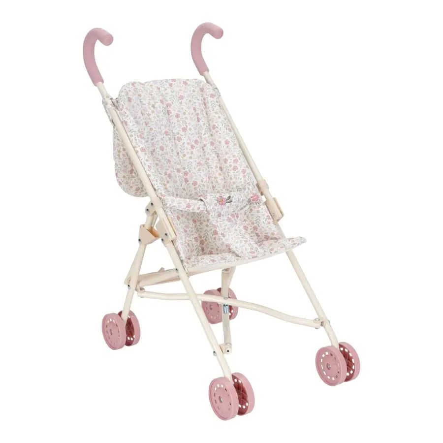 Little Dutch Little Dutch Metal Doll Stroller - Floral - Roleplay