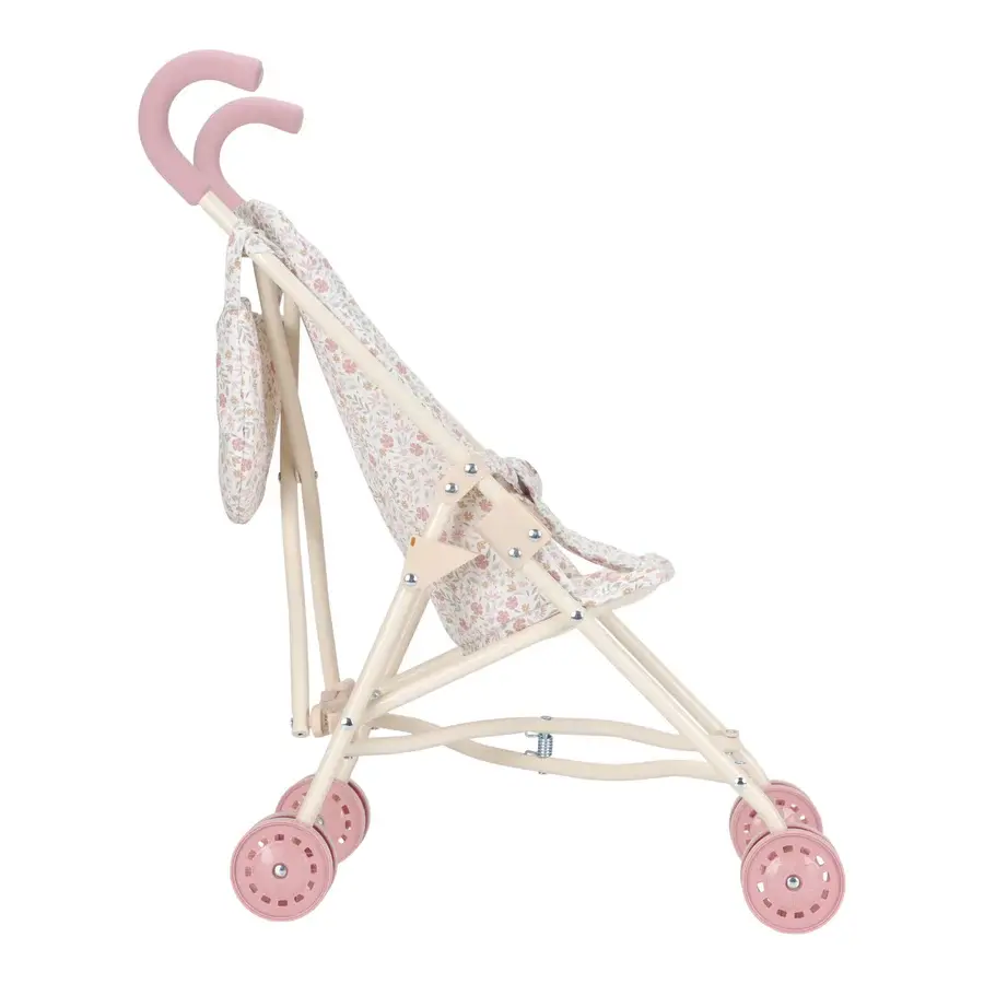 Little Dutch Little Dutch Metal Doll Stroller - Floral - Roleplay