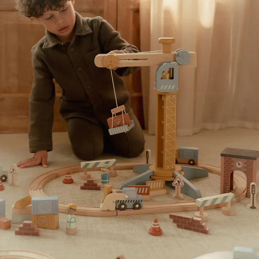 Little Dutch Little Dutch Crane Set Train Track