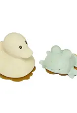 Hevea Hevea - Squeeze N Splash Toy - Duck (Sand) and Frog (Sage) - Gift Set