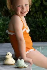 Hevea Hevea - Squeeze N Splash Toy - Duck (Sand) and Frog (Sage) - Gift Set