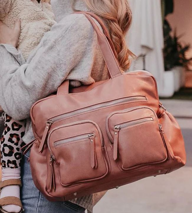 OiOi OiOi Vegan Leather Carry All Nappy Bag - Dusty Rose