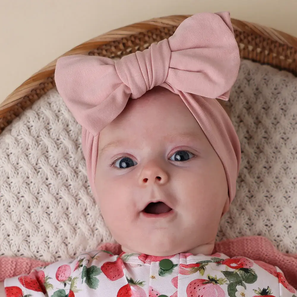 Snuggle Hunny Kids Snuggle Hunny Lullaby Pink Organic Oversized Bow