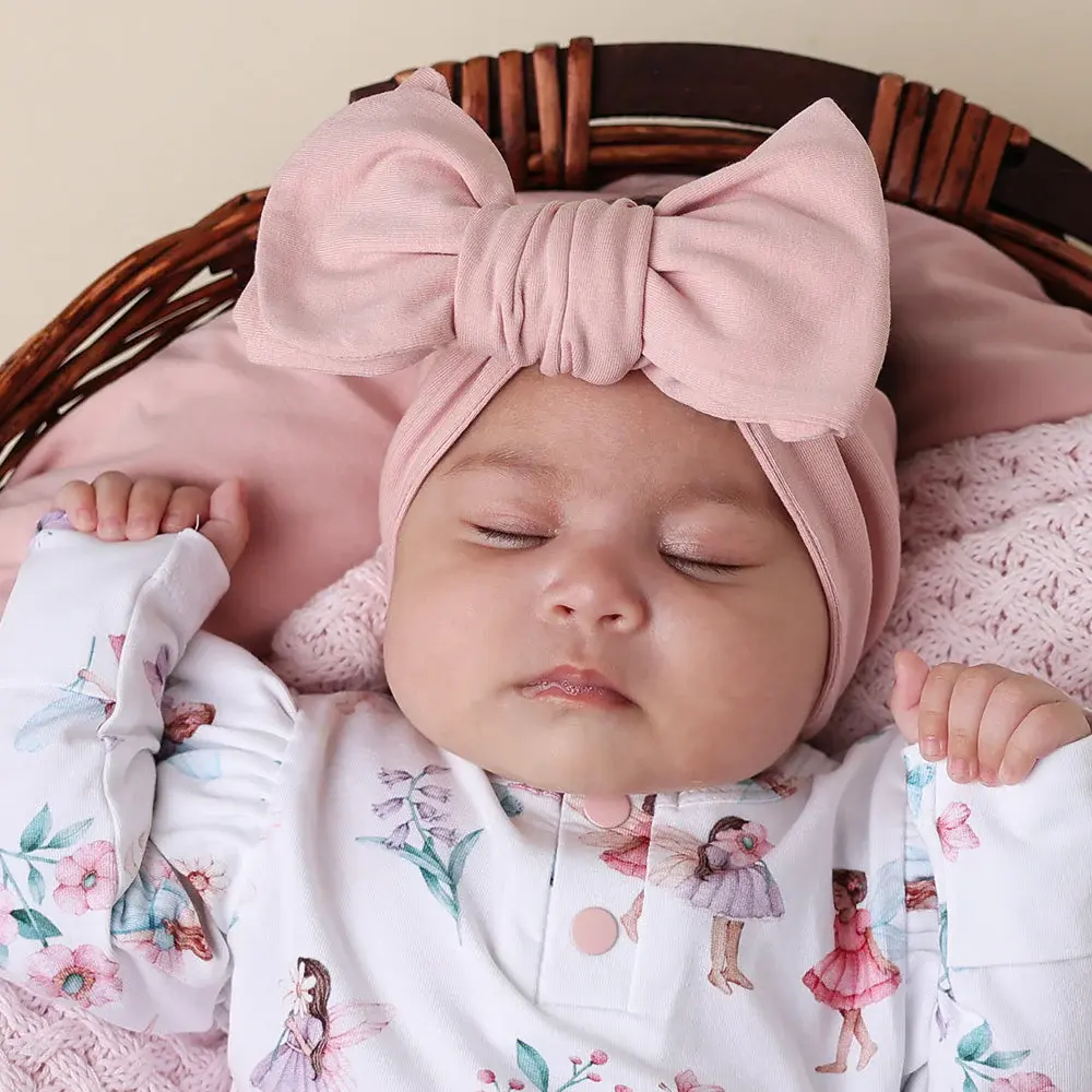 Snuggle Hunny Kids Snuggle Hunny Lullaby Pink Organic Oversized Bow