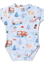 Snuggle Hunny Kids Snuggle Hunny To The Rescue Short Sleeve Organic Bodysuit