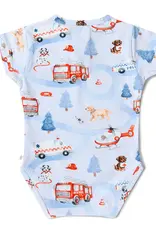 Snuggle Hunny Kids Snuggle Hunny To The Rescue Short Sleeve Organic Bodysuit