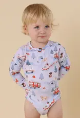 Snuggle Hunny Kids Snuggle Hunny To The Rescue Long Sleeve Organic Bodysuit