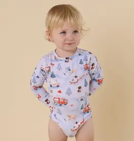 Snuggle Hunny Kids Snuggle Hunny To The Rescue Long Sleeve Organic Bodysuit