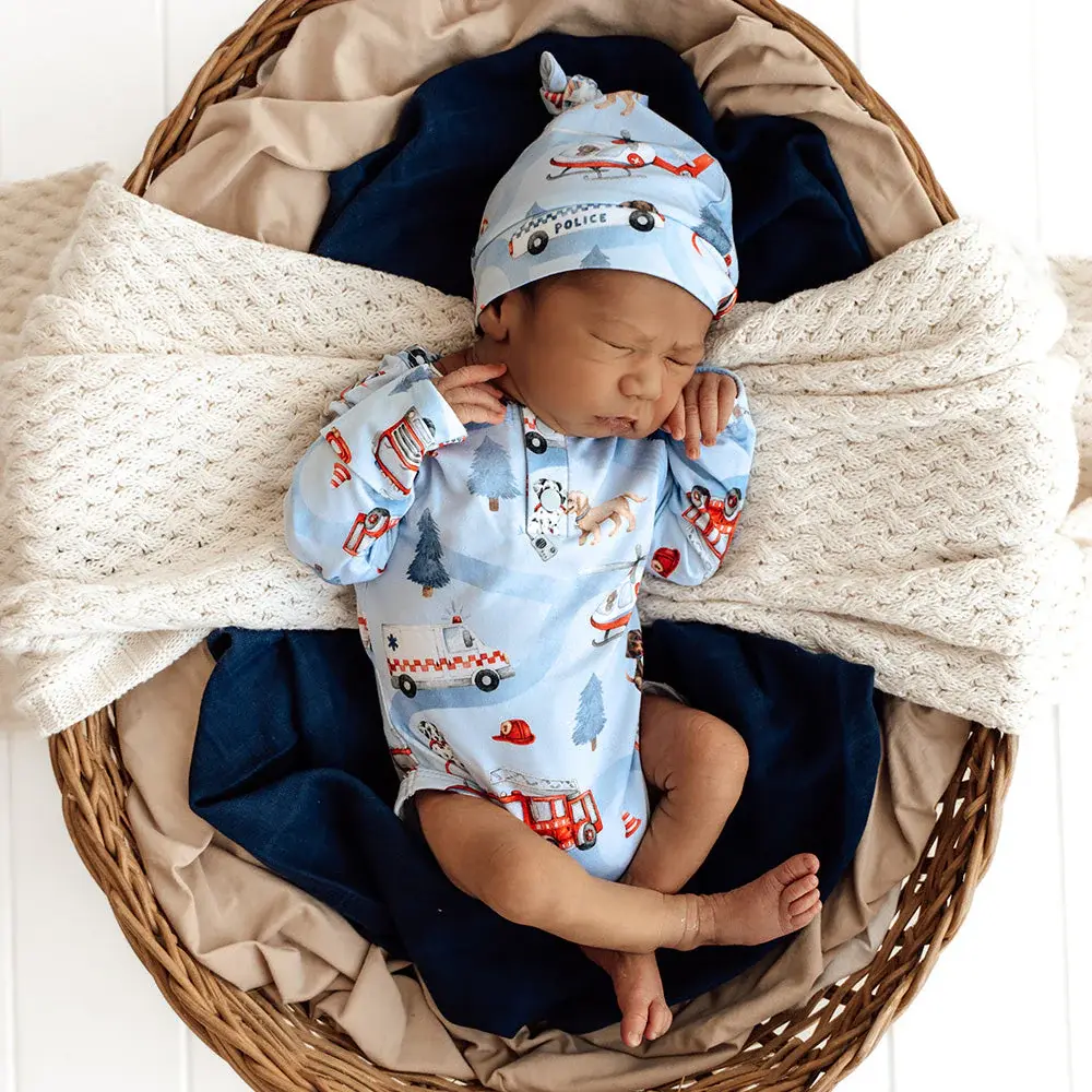 Snuggle Hunny Kids Snuggle Hunny To The Rescue Long Sleeve Organic Bodysuit