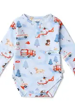 Snuggle Hunny Kids Snuggle Hunny To The Rescue Long Sleeve Organic Bodysuit