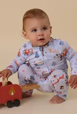 Snuggle Hunny Kids Snuggle Hunny To The Rescue Organic Snugglesuit Convertible Romper