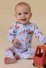 Snuggle Hunny Kids Snuggle Hunny To The Rescue Organic Snugglesuit Convertible Romper