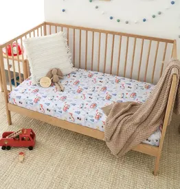 Snuggle Hunny Kids Snuggle Hunny To The Rescue Organic Fitted Cot Sheet