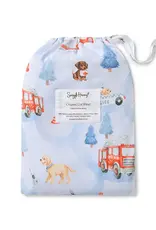 Snuggle Hunny Kids Snuggle Hunny To The Rescue Organic Fitted Cot Sheet