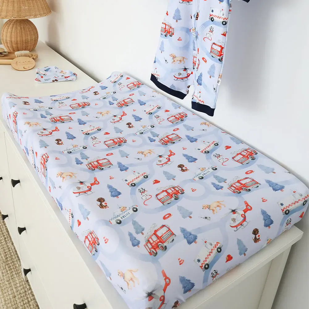 Snuggle Hunny Kids Snuggle Hunny To The Rescue Organic Bassinet Sheet / Change Pad Cover