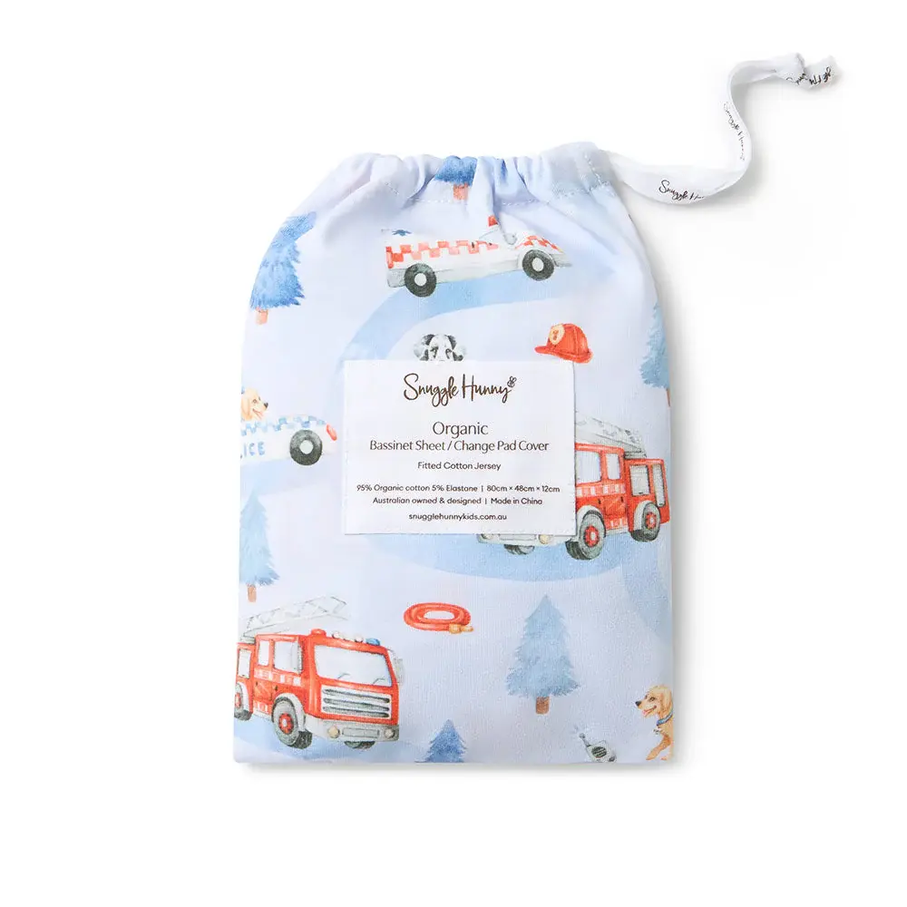 Snuggle Hunny Kids Snuggle Hunny To The Rescue Organic Bassinet Sheet / Change Pad Cover