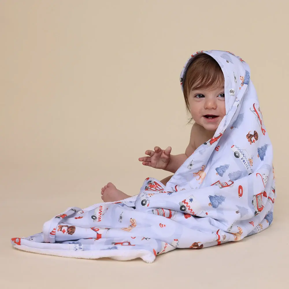 Snuggle Hunny Kids Snuggle Hunny To The Rescue Organic Hooded Baby Towel