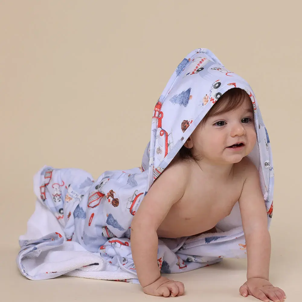 Snuggle Hunny Kids Snuggle Hunny To The Rescue Organic Hooded Baby Towel