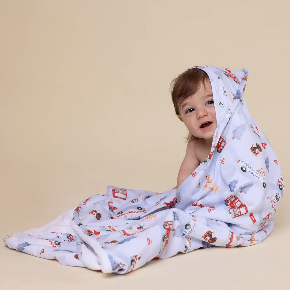 Snuggle Hunny Kids Snuggle Hunny To The Rescue Organic Hooded Baby Towel