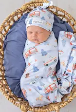 Snuggle Hunny Kids Snuggle Hunny To The Rescue Organic Jersey Wrap & Beanie Set