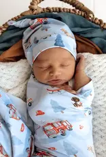 Snuggle Hunny Kids Snuggle Hunny To The Rescue Organic Jersey Wrap & Beanie Set