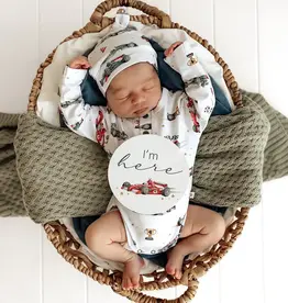 Snuggle Hunny Kids Snuggle Hunny Little Racers Long Sleeve Organic Bodysuit