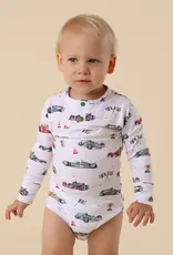Snuggle Hunny Kids Snuggle Hunny Little Racers Long Sleeve Organic Bodysuit