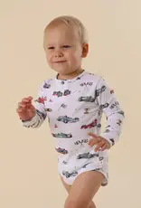 Snuggle Hunny Kids Snuggle Hunny Little Racers Long Sleeve Organic Bodysuit