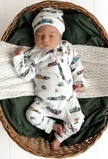 Snuggle Hunny Kids Snuggle Hunny Little Racers Organic Snugglesuit Convertible Romper