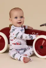 Snuggle Hunny Kids Snuggle Hunny Little Racers Organic Snugglesuit Convertible Romper