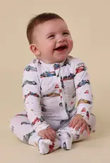 Snuggle Hunny Kids Snuggle Hunny Little Racers Organic Snugglesuit Convertible Romper