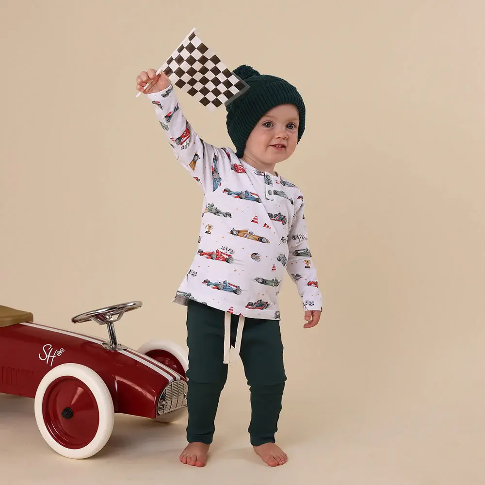 Snuggle Hunny Kids Snuggle Hunny Little Racers Organic Long Sleeve Top