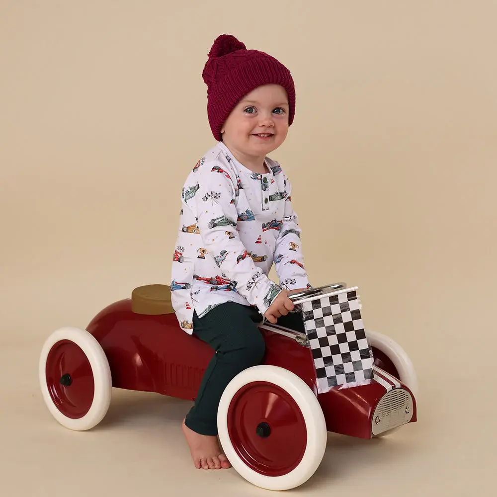 Snuggle Hunny Kids Snuggle Hunny Little Racers Organic Long Sleeve Top