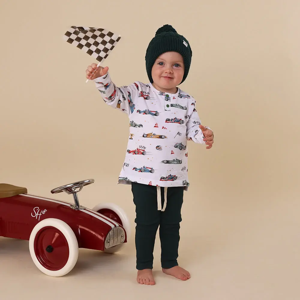 Snuggle Hunny Kids Snuggle Hunny Little Racers Organic Long Sleeve Top