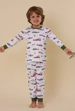 Snuggle Hunny Kids Snuggle Hunny Little Racers Organic Kids Long Sleeve PJ Set