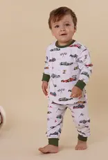 Snuggle Hunny Kids Snuggle Hunny Little Racers Organic Kids Long Sleeve PJ Set