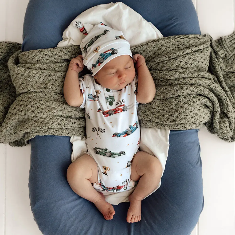 Snuggle Hunny Kids Snuggle Hunny Little Racers Short Sleeve Organic Bodysuit