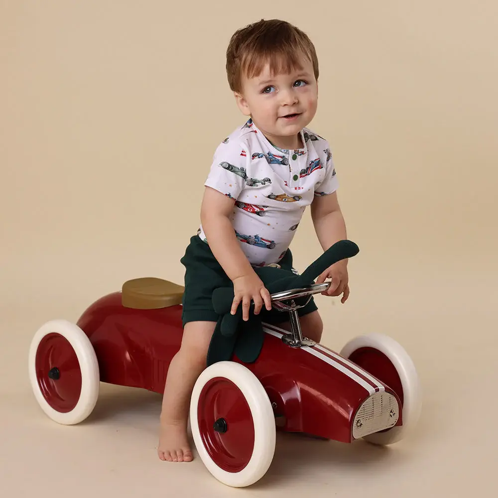 Snuggle Hunny Kids Snuggle Hunny Little Racers Short Sleeve Organic Bodysuit