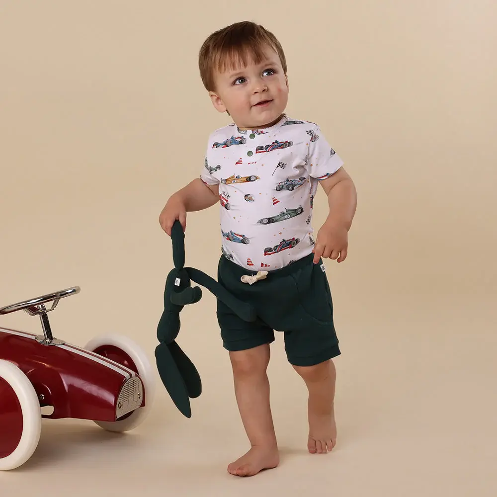 Snuggle Hunny Kids Snuggle Hunny Little Racers Short Sleeve Organic Bodysuit