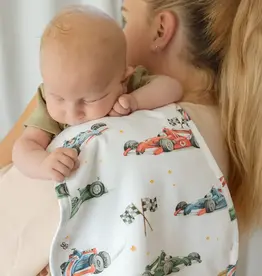 Snuggle Hunny Kids Snuggle Hunny Little Racers Organic Cotton Burp Cloth