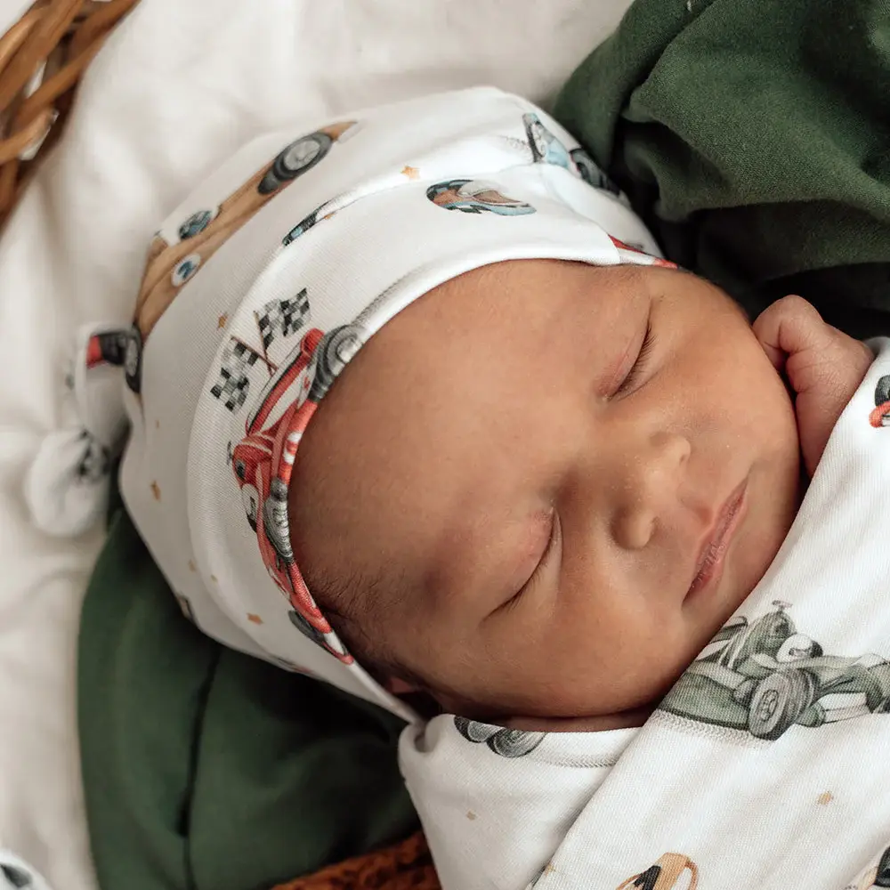 Snuggle Hunny Kids Snuggle Hunny Little Racers Organic Knotted Beanie