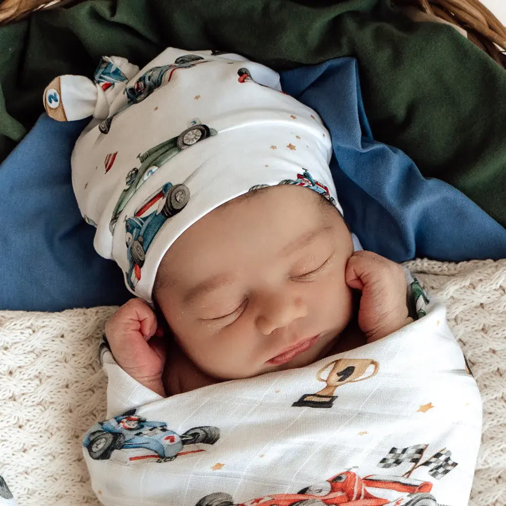 Snuggle Hunny Kids Snuggle Hunny Little Racers Organic Knotted Beanie