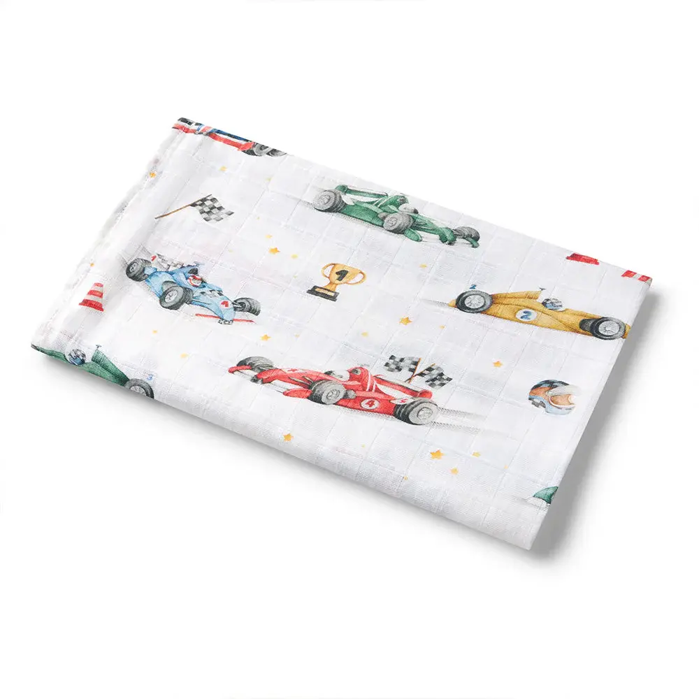 Snuggle Hunny Kids Snuggle Hunny Little Racers Organic Muslin Wrap