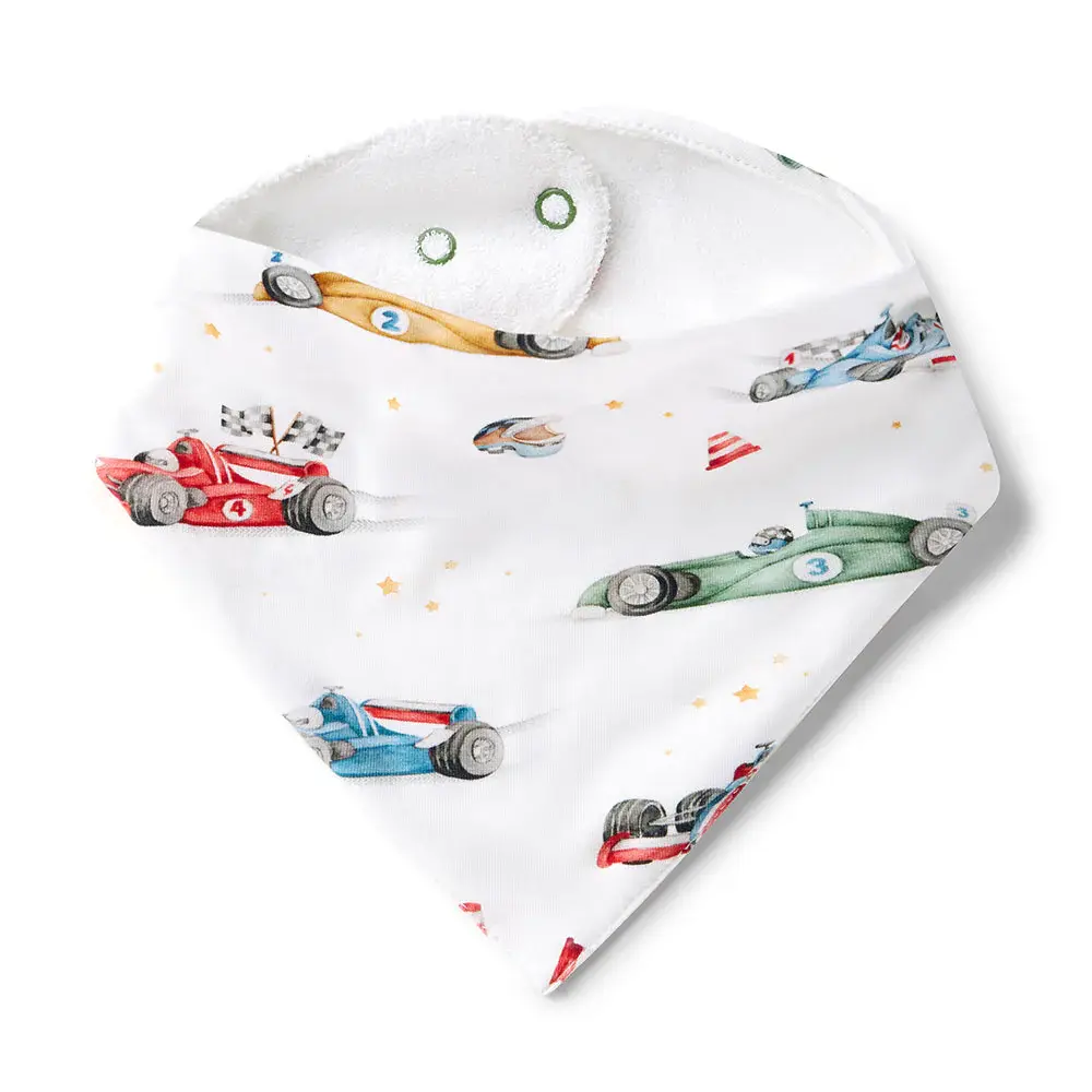 Snuggle Hunny Kids Snuggle Hunny Little Racers Organic Dribble Bib