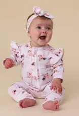 Snuggle Hunny Kids Snuggle Hunny Carousel Organic Snugglesuit Convertible Romper with Frill