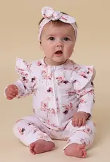 Snuggle Hunny Kids Snuggle Hunny Carousel Organic Snugglesuit Convertible Romper with Frill